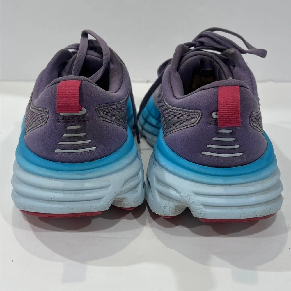 Hoka BONDI 8 Women's USED Running Sneaker Purple US Size 6.5 Medium 🍒 - Picture 5 of 8